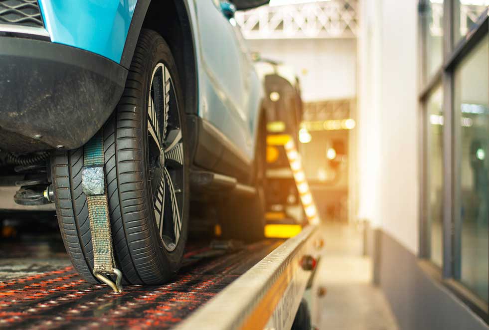 car on tow truck